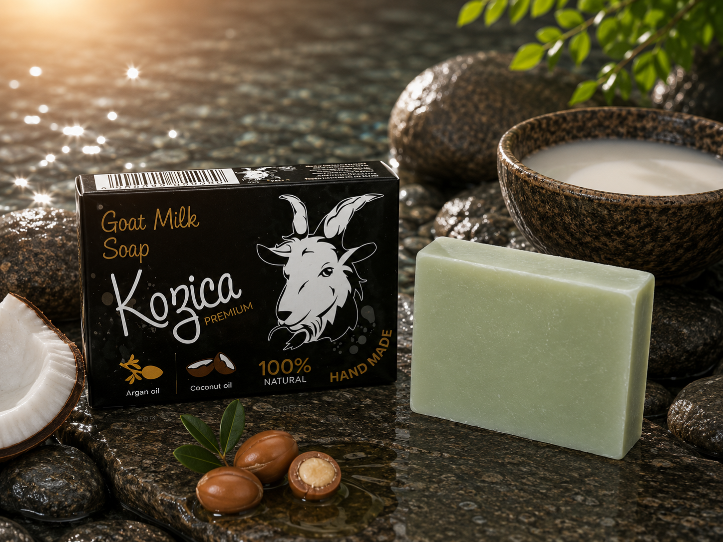 Kozica Handmade Natural Soap with Goat Milk, Coconut Oil and Argan Oil