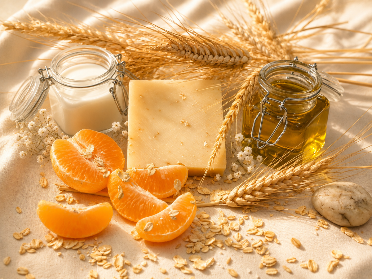 Seka Natural Handmade Soap with Mandarines & Oats